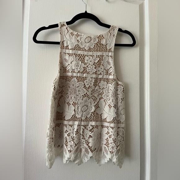 Express Lace Top - White - Picture 3 of 3